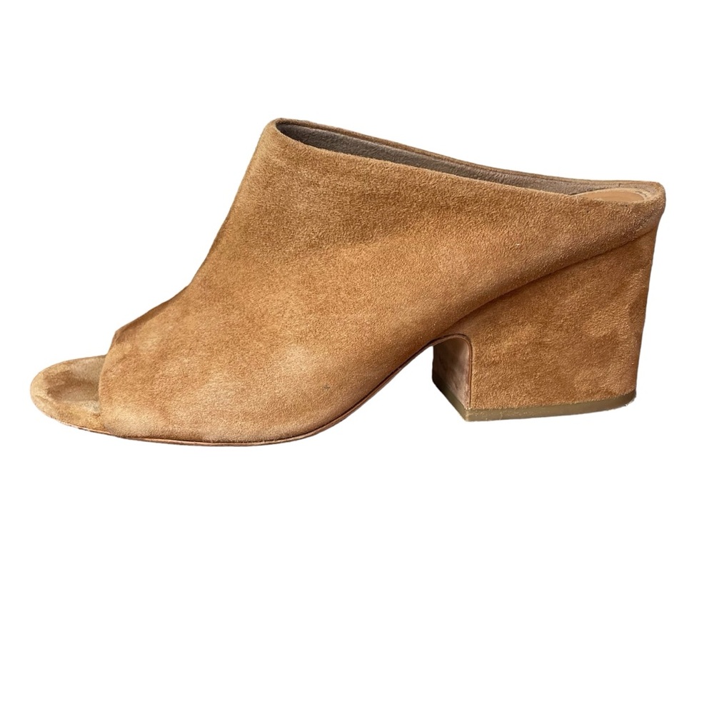 Vince Tan Suede Mules